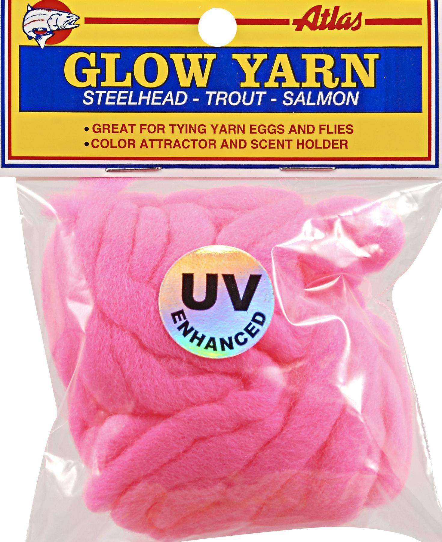 Atlas Mike's Hot Pink UV Glow Yarn - Great For Holding Scent On Bait Longer  at Outdoor Shopping