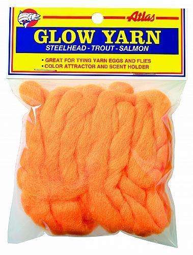 Atlas Mike's Orange UV Glow Yarn - Fishing, Great For Holding Scents On  Bait at Outdoor Shopping