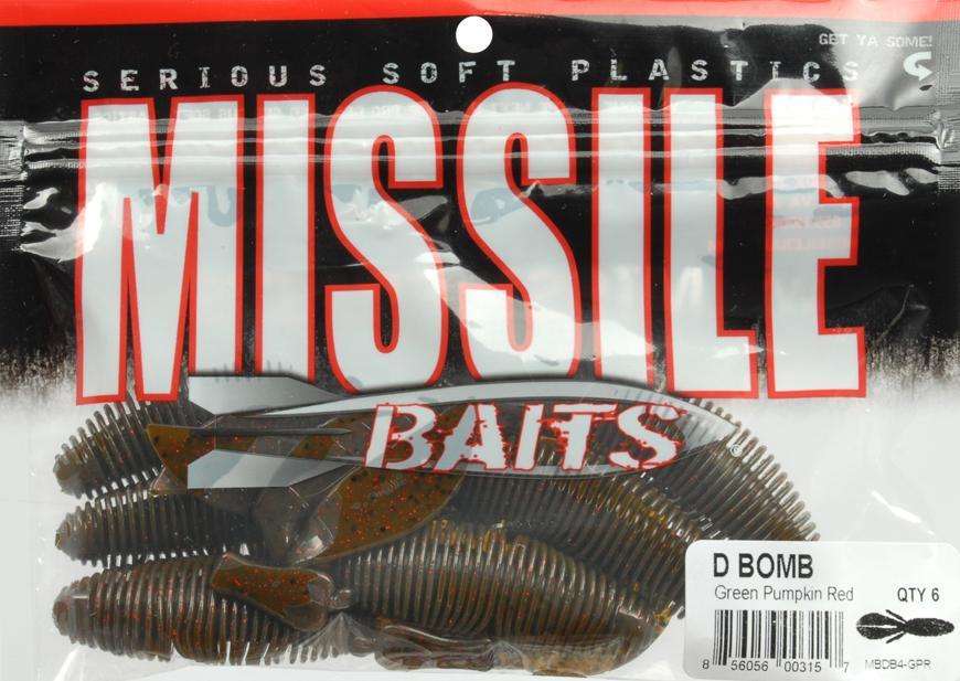 https://www.outdoorshopping.com/pimages/Missile-Bait-June-Green-Pumpkin-Red-D-Bomb-Bait-6-Pack-Unique-Ribbed-Body-130994549496670572.jpg