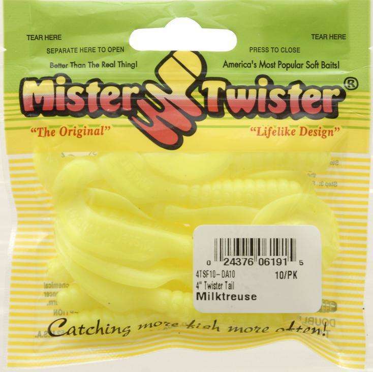Mister Twister Milktruese Twistertail Tail 10 Pack 4'' - Ideal For