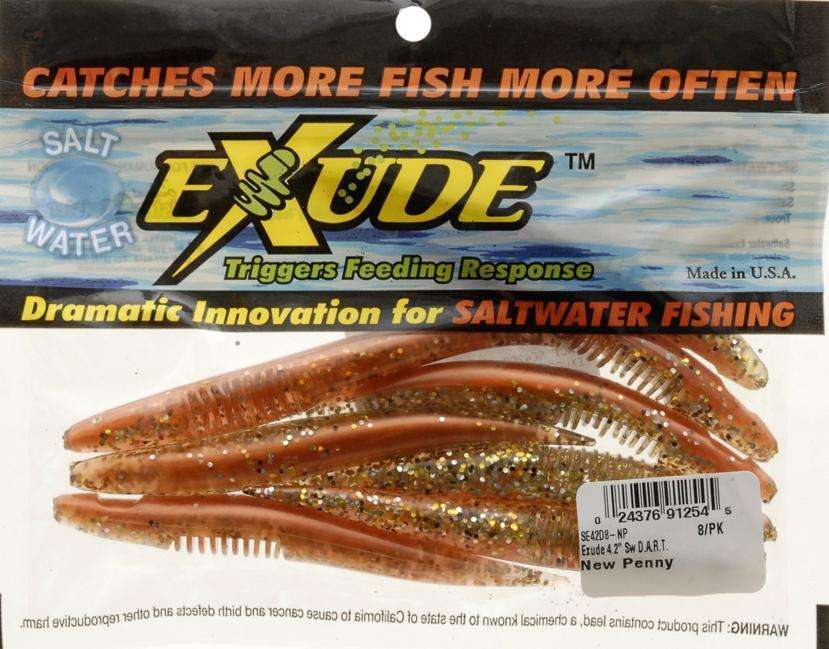 Mister Twister New Penny Exude Dart Lure 8 Pack - Mimics Juvenile Bait Fish  at Outdoor Shopping