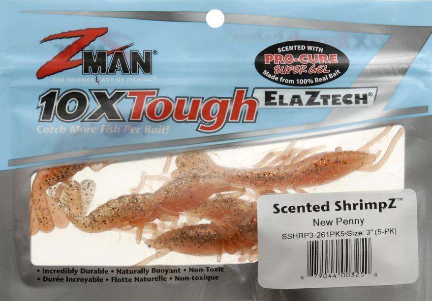 Z-Man Scented ShrimpZ, 3 inch, New Penny