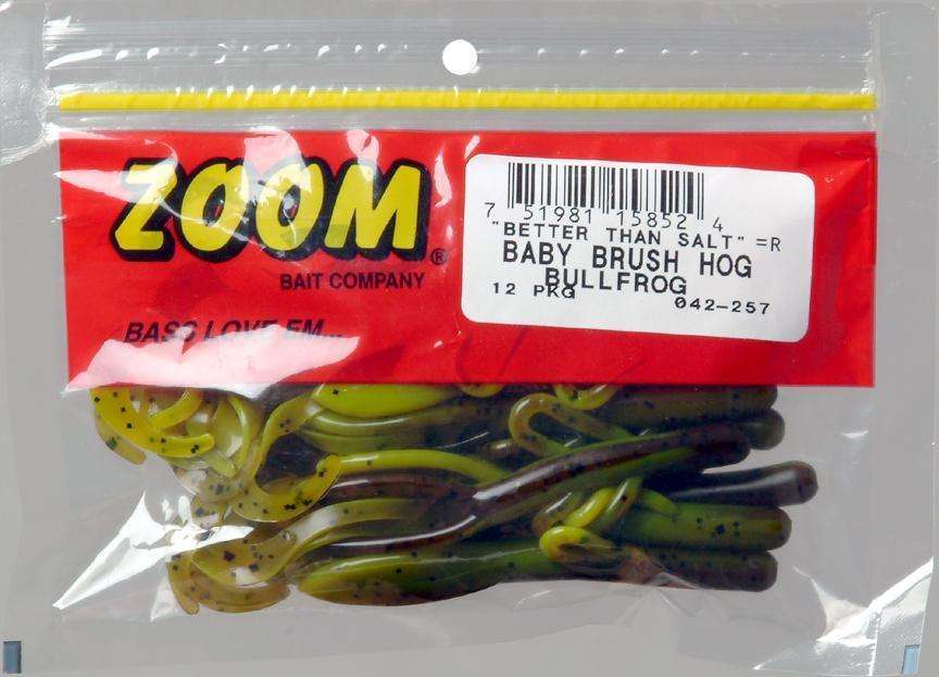 Zoom Bull Frog Baby Brush Hog Fishing Bait 12 Pack - Side Wing-Like  Features at Outdoor Shopping