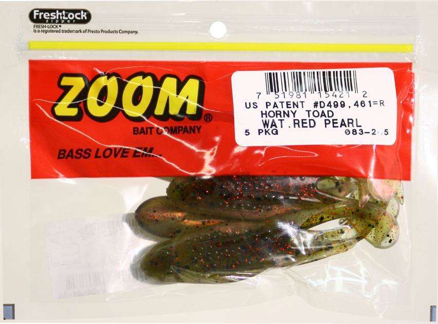 Zoom Watermelon Red Pearl Horny Toad Bait Pack Of 5 - Fishing, Soft  Plastic, 4.5'' at Outdoor Shopping