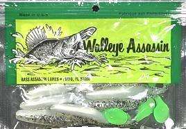 Bass Assassin Lures Crysatl Shad Walleye Turbo 4'' - Solid Body Paddle  Tails