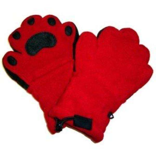 red infant mittens