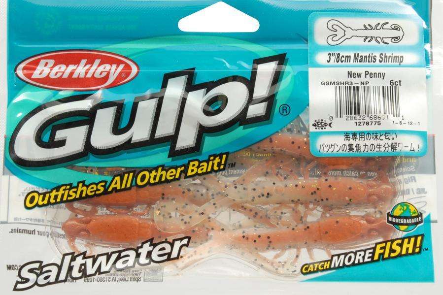Berkley Gulp! 3 Shrimp - New Penny/Chartreuse