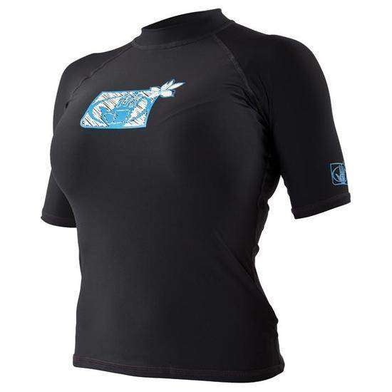 Body Glove Black Fitted Rashguard Womens Shirt Medium UV Protection