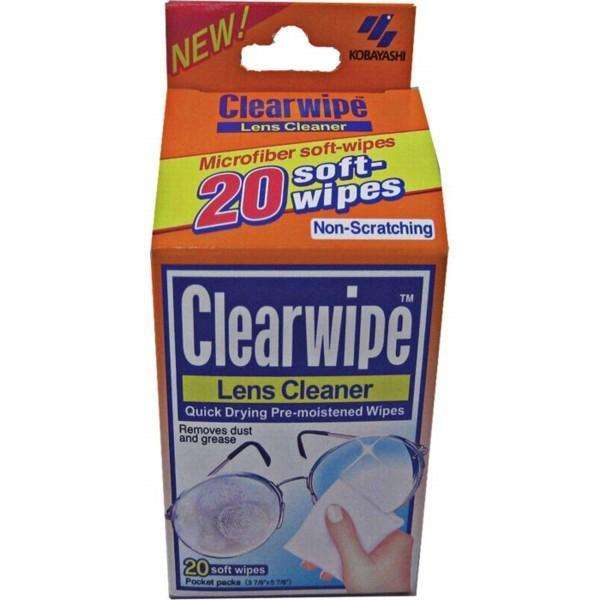 Clearwipe Lens Cleaner 20 Pack Quick Drying Pre Moistened Soft Wipes At 2913