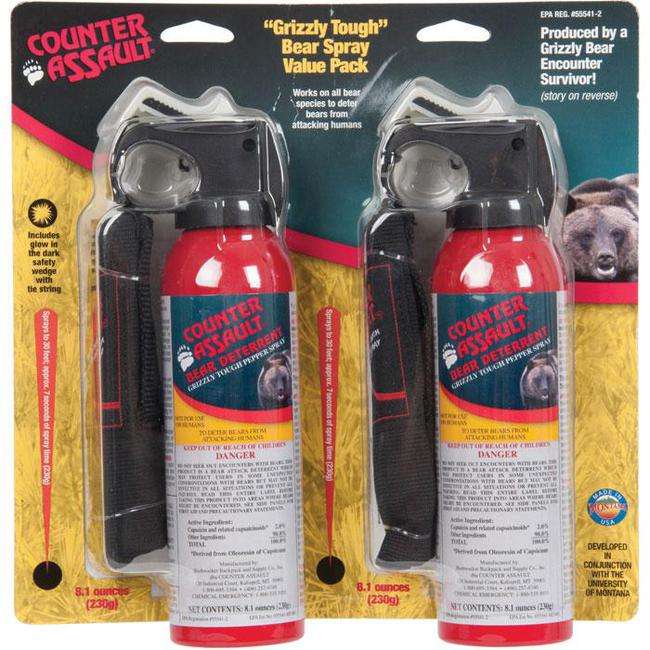 Counter Assault Bear Deterrent 8.1 Ounce W/Holster 2 Per Pack - Bear ...