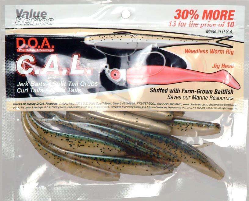 D.O.A. Figi Chicken C.A.L. Jerk Bait Lure 12 Pack 5.5'' - USA Made/Fishing