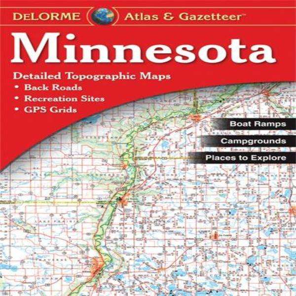 Delorme Minnesota Atlas - Categories Include: Hiking Bicycling Canoeing 