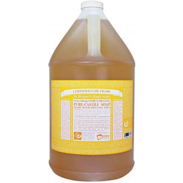 Dr. Bronner's Magic Citrus Orange Pure Castile Soap Gallon - Made w ...