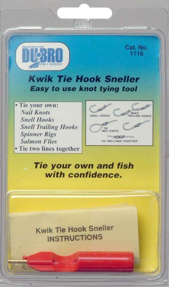 Du-Bro Kwik Tie Hook Sneller - Tye Your Own: Nail Knots, Snell Hook,  Spinner Rigs