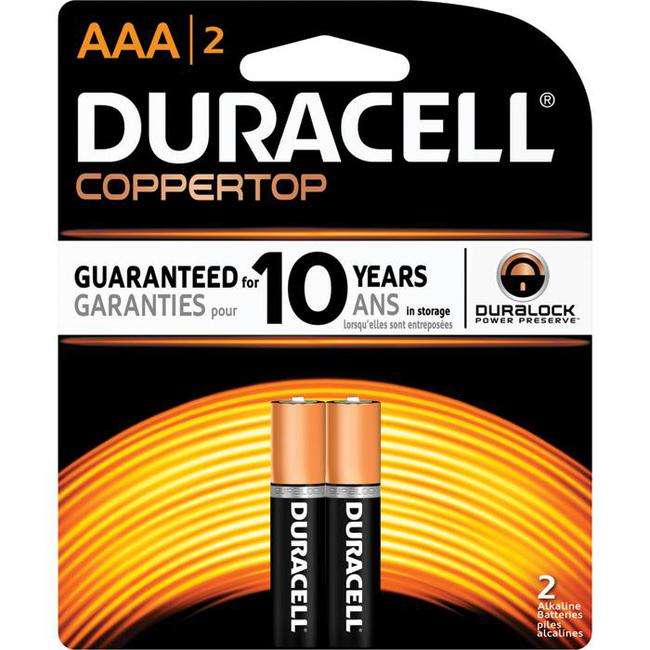 Duracell Coppertop Aaa Batteries 2 Per Pack - Longer Shelf Life, Long ...