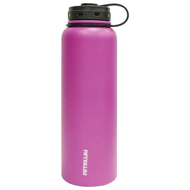 Fifty/Fifty Pink 40 Ounce Vacuum Insulated Water Bottle - Double Walled ...