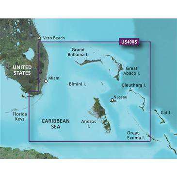 Garmin BlueChart g2 Vision VUS400S Walkers Cay Exuma Sound MicroSD/SD ...