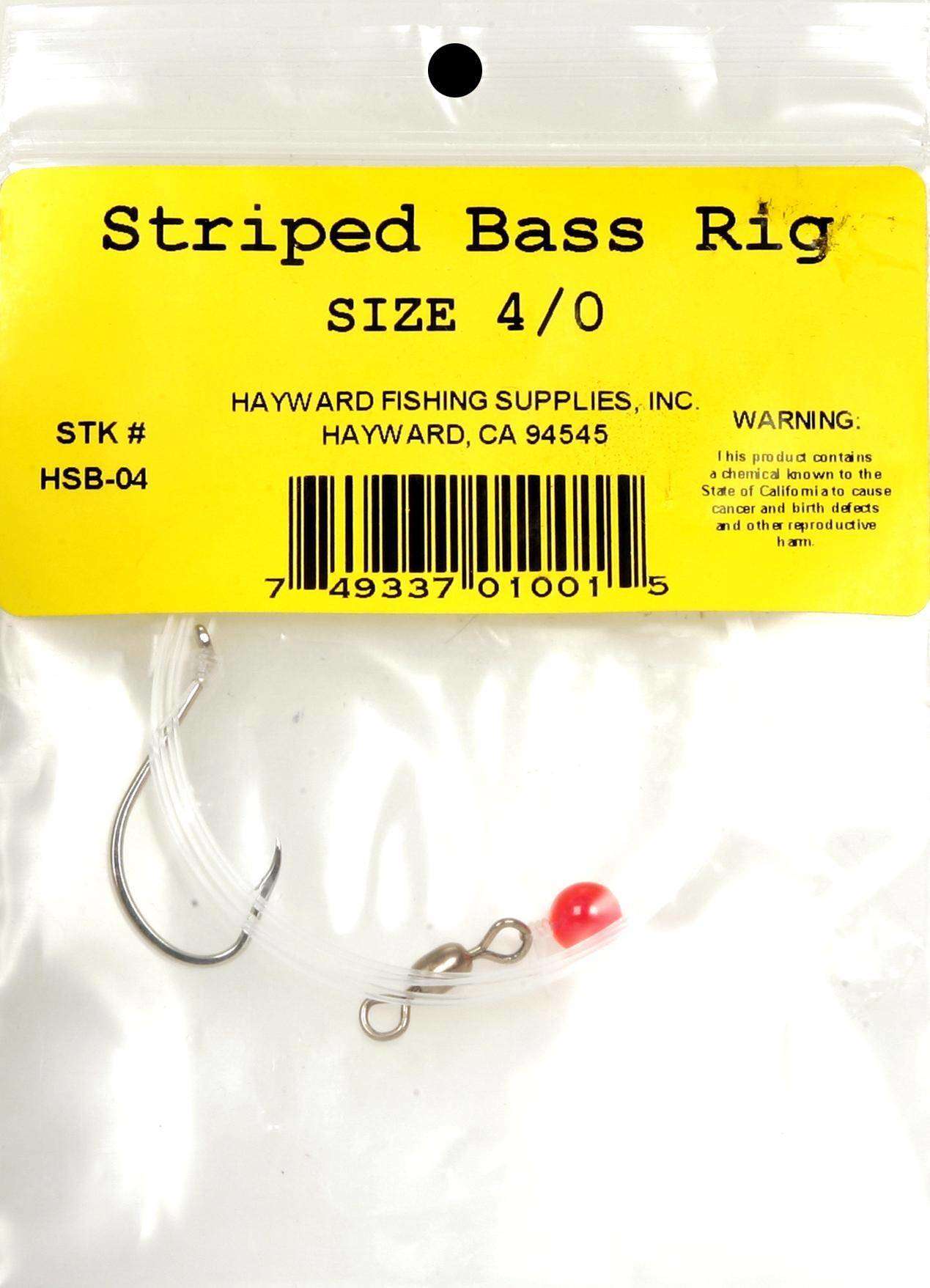 Hayward Fishing Supplies Striped Bass Rig 1 Per Pack Size 5/0