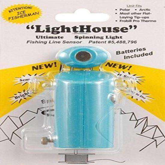Lighthouse Enterprises Blue Spinning Tip-Up Light - Fits most flat