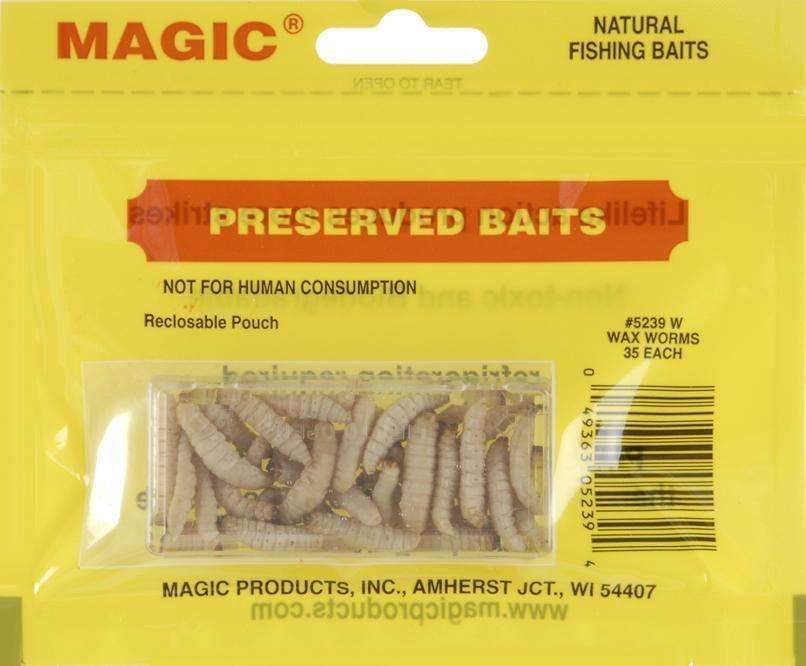 Magic Products Preserved Bait Meal Worms 25 Pack - Natural Fishing ...