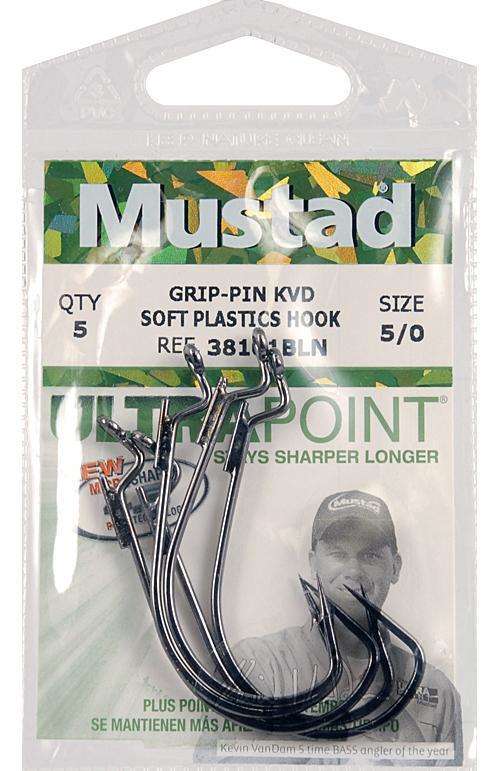 Mustad Kvd Grip Pin Hook Ultra Point Size 5/0 - Ultimate Strength/sharpness  at OutdoorShopping