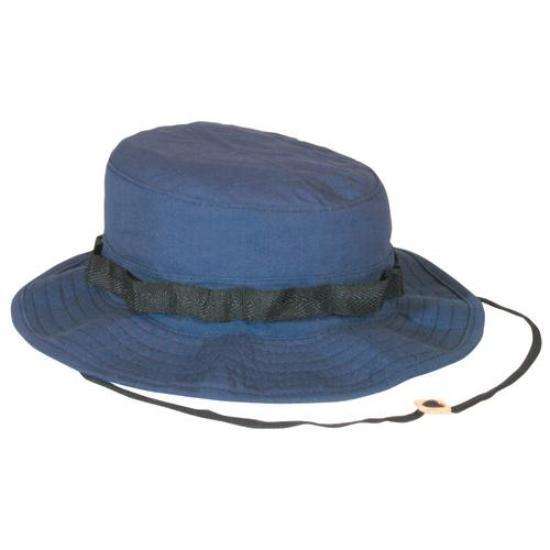 Navy Blue Bush Boonie Hat - Vietnam Era Hot Weather Fishing Hat at ...