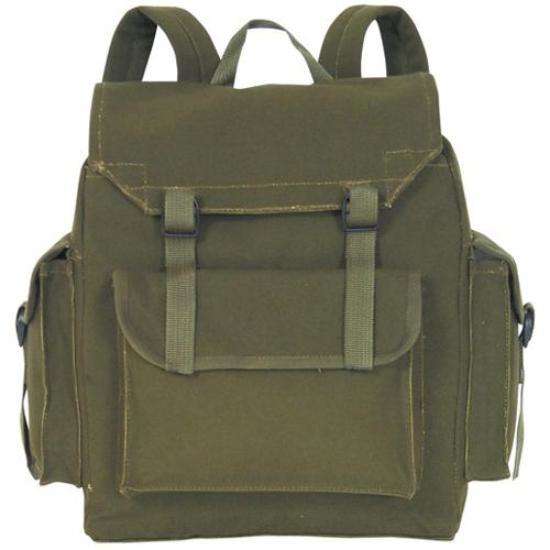 olive green rucksack