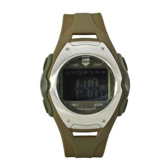 Tan Ram Digital Tactical Watch - Blacklight & Daily/Hourly Time ...