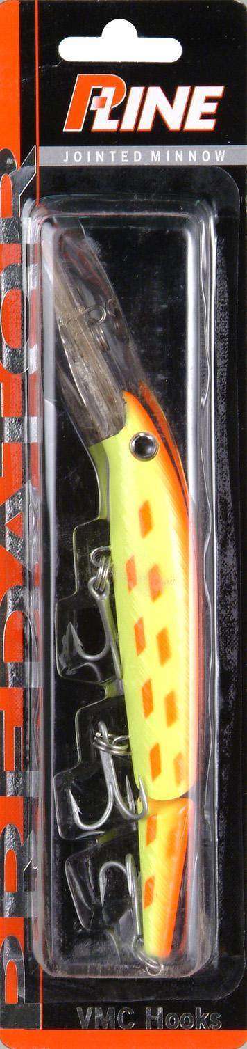 P-Line Chartreuse/Silver Jointed Predator 5.5 - Two Ratttle
