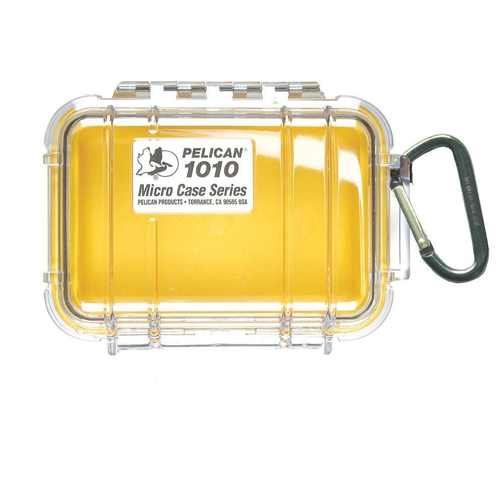 Pelican Yellow 1010 Micro Case w/Clear Lid - Easy Open Latch ...