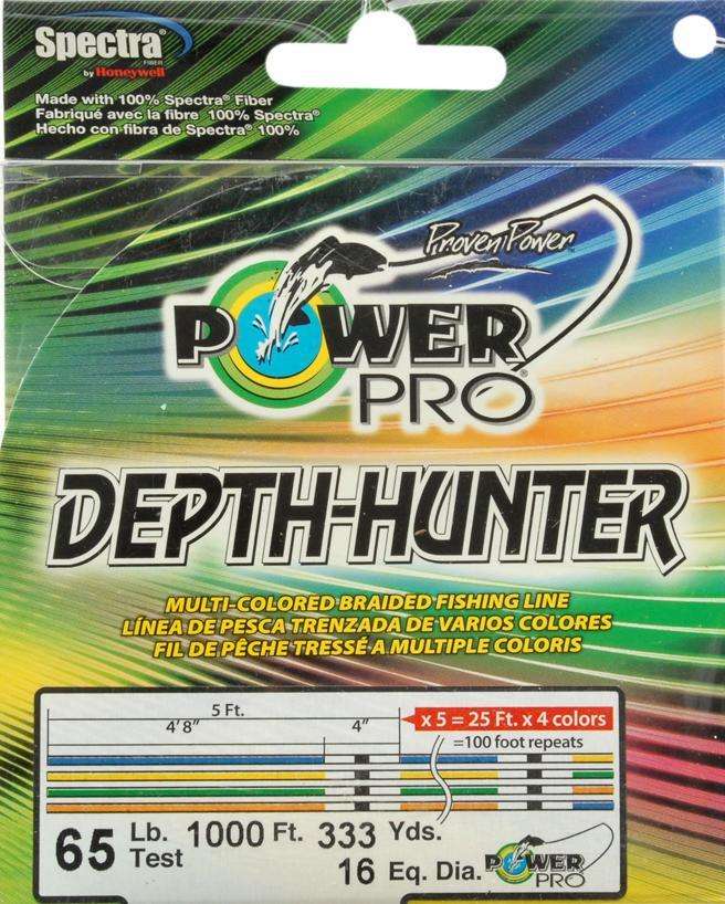 Power Pro Depth-Hunter Metered Fishing Line 65 Pound Tests 1000
