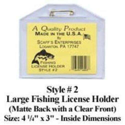 Scaff's Enterprises Clear Front Fishing License Holder Large - USA