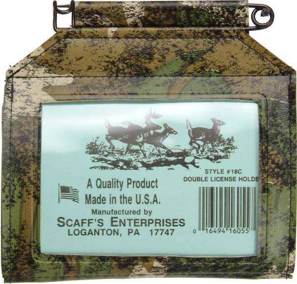 Scaffs Enterprises Camouflage Hunting & Fishing License Holders - USA Made