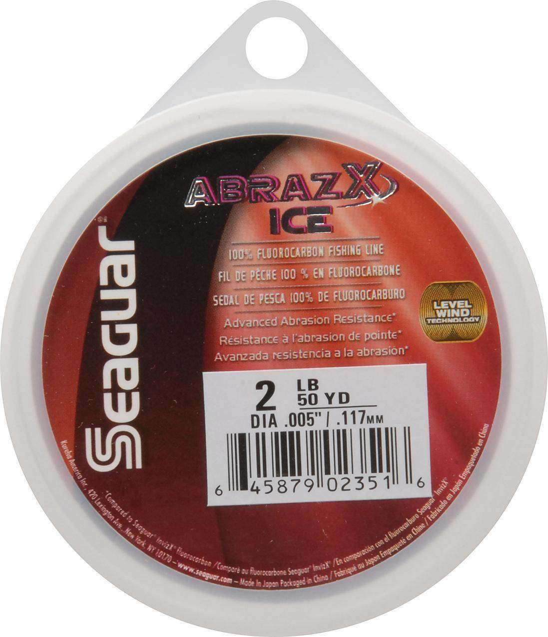 Seaguar Abrazx Ice 50-Yards Fluorocarbon Fishing Line 2 Pounds