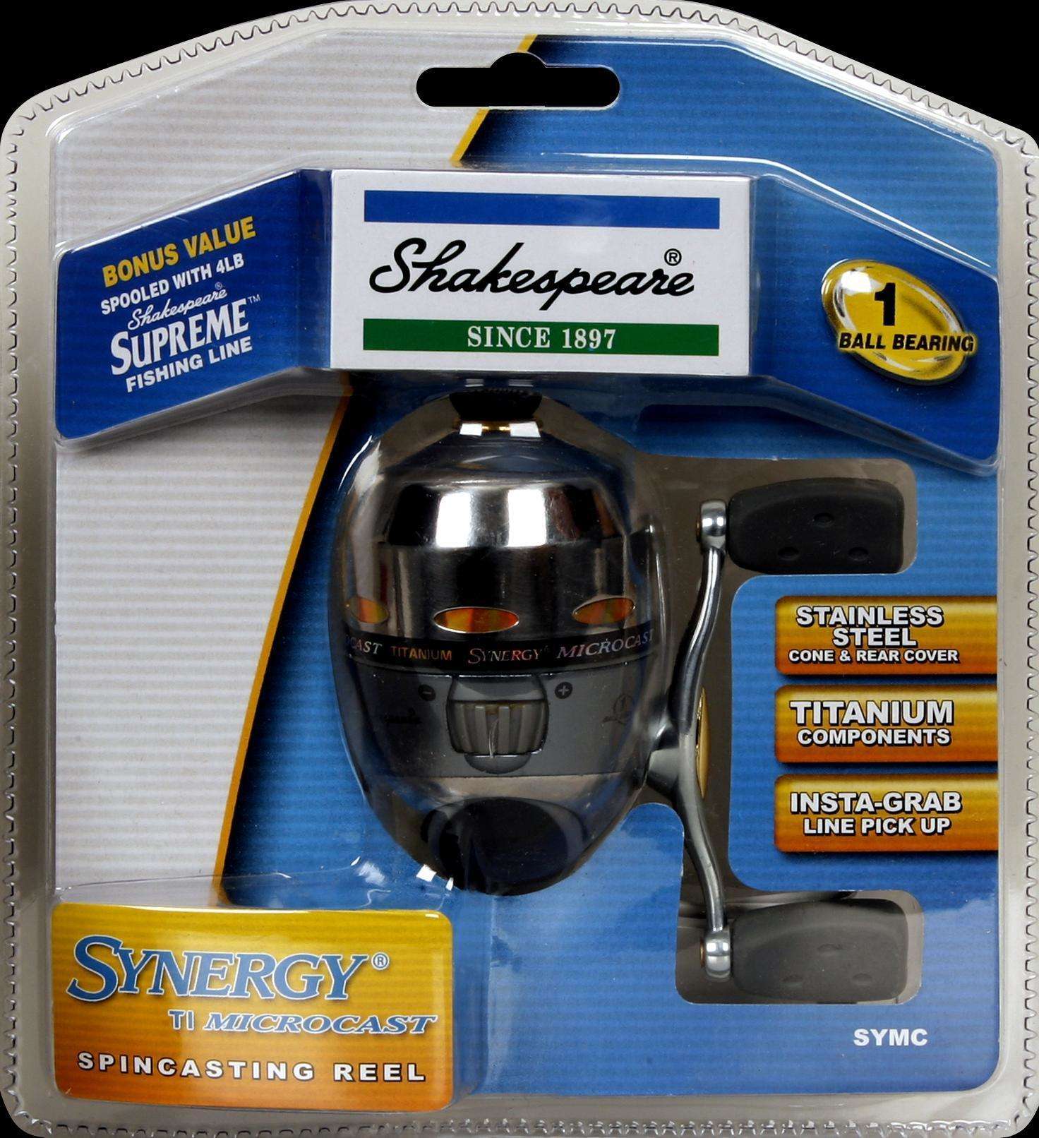 Shakespeare Synergy TI Microspin Spincasting Fishing Reel - Stainless Steel