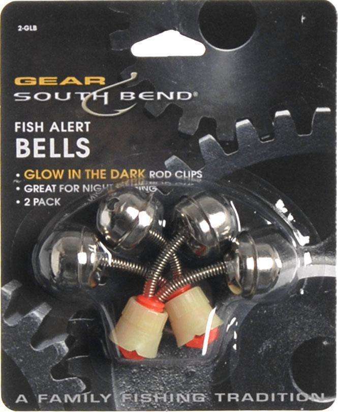 South Bend Fish Alert Bells 4 Pack - Glow In The Dark Rod Clips
