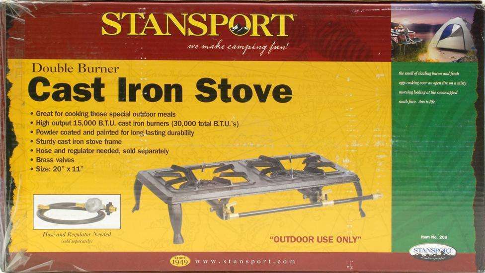 Stansport 30,000 BTU 2-Burner Cast Iron Stove