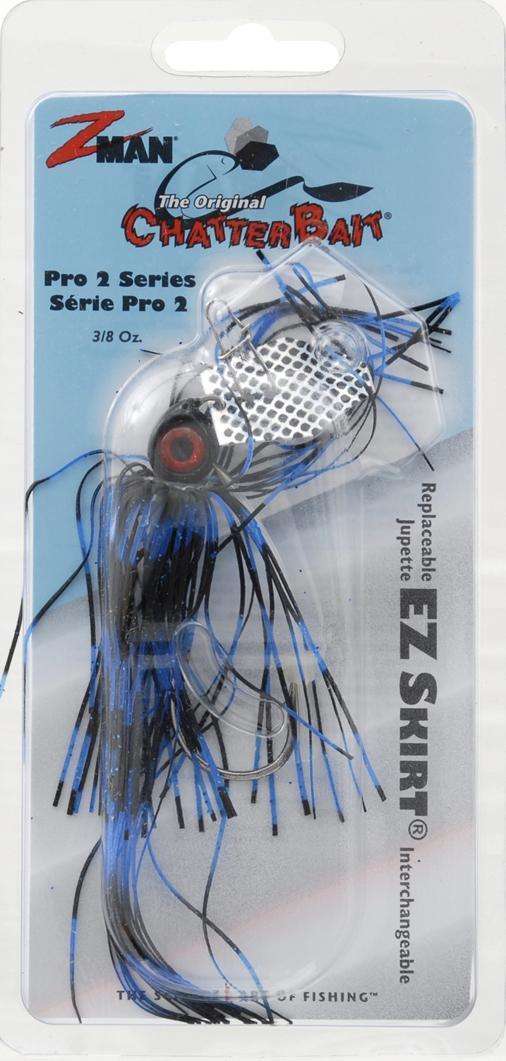 Z-Man Black Swirl Chatter Bait Pro 2 Series Fishing Lure - Sound Producing
