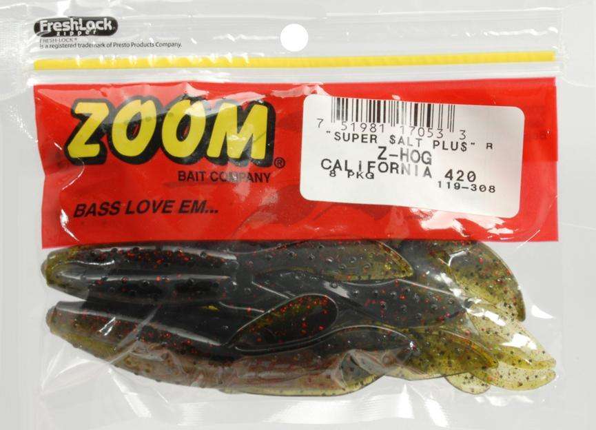 Zoom California 420 Z Hog Bait 8 Pack 4'' - Ideal For Large Tungsten ...