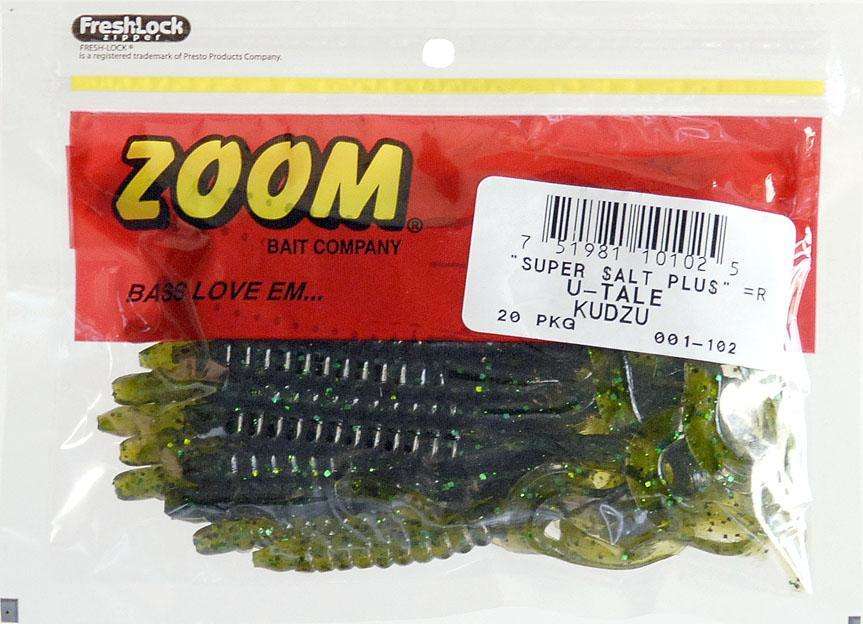 Zoom Kudzu Super Salty U-tale Worm Bait 20 Pack 6' - A Proven Fish Catcher  Years at OutdoorShopping