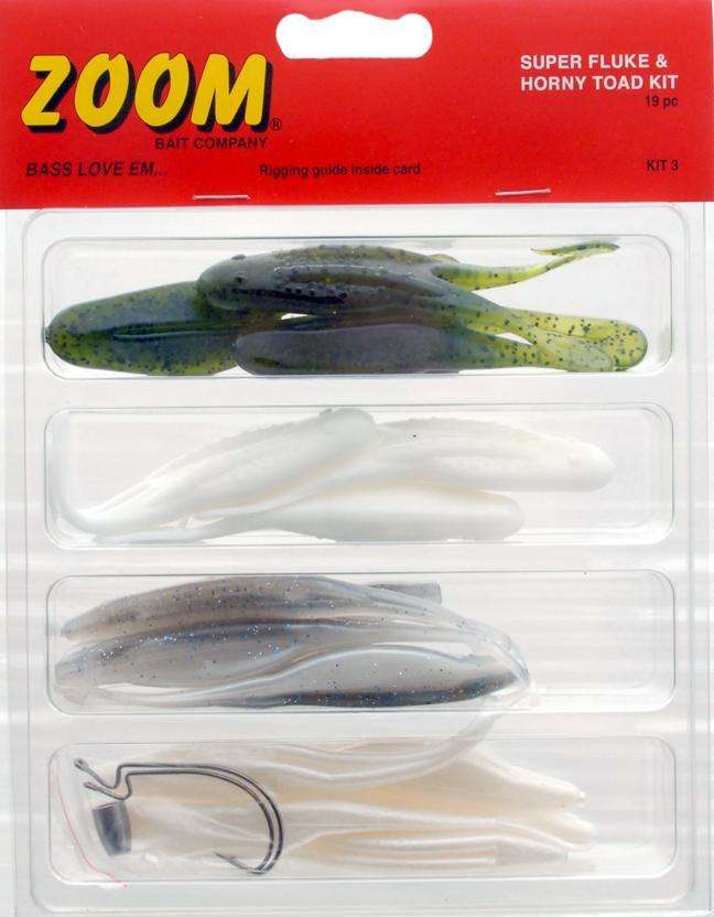 Zoom Super Fluke & Horny Toad Kit - Fishing Lure/bait/hook/high Quality at  OutdoorShopping