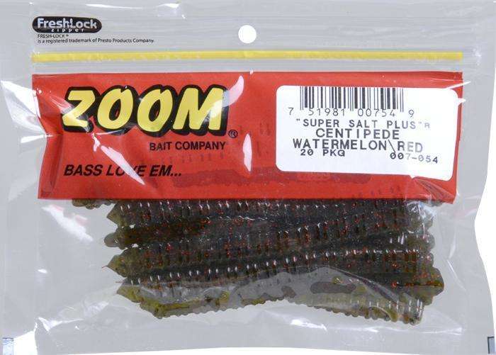 Zoom Watermelon Red Cetipede Fishing Bait 20 Pack - Ideal For A ...