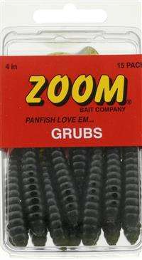 Zoom Watermelon Unrigged Grubs 15 Pack 4'' - High Quality/Long Lasting